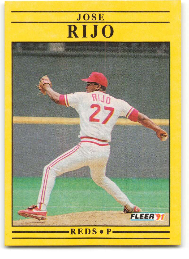 1991 Fleer Baseball #79 Jose Rijo Cincinnati Reds Image 1