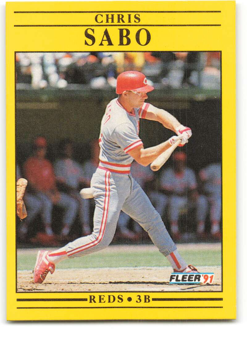 1991 Fleer Baseball #80 Chris Sabo Cincinnati Reds Image 1