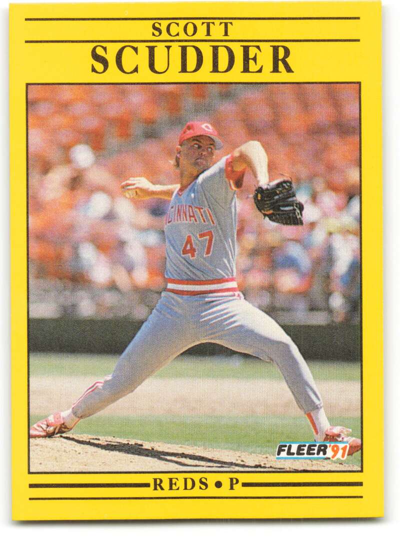 1991 Fleer Baseball #81 Scott Scudder Cincinnati Reds Image 1
