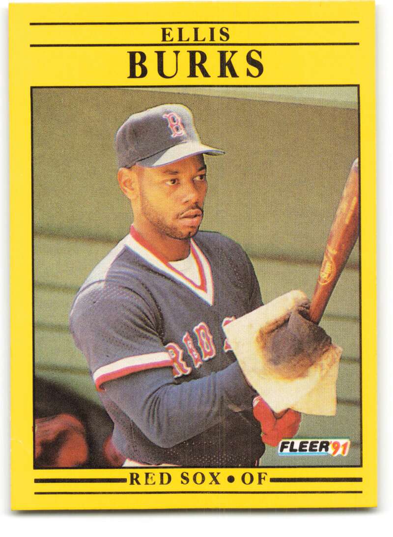 1991 Fleer Baseball #89 Ellis Burks Boston Red Sox Image 1