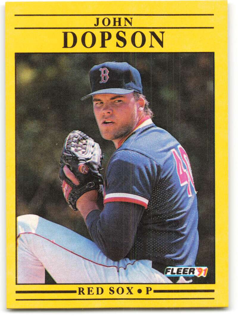 1991 Fleer Baseball #92 John Dopson Boston Red Sox Image 1