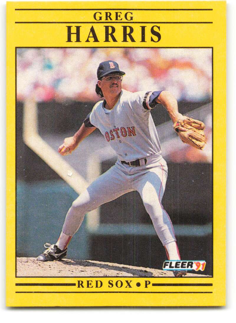 1991 Fleer Baseball #97 Greg Harris Boston Red Sox Image 1