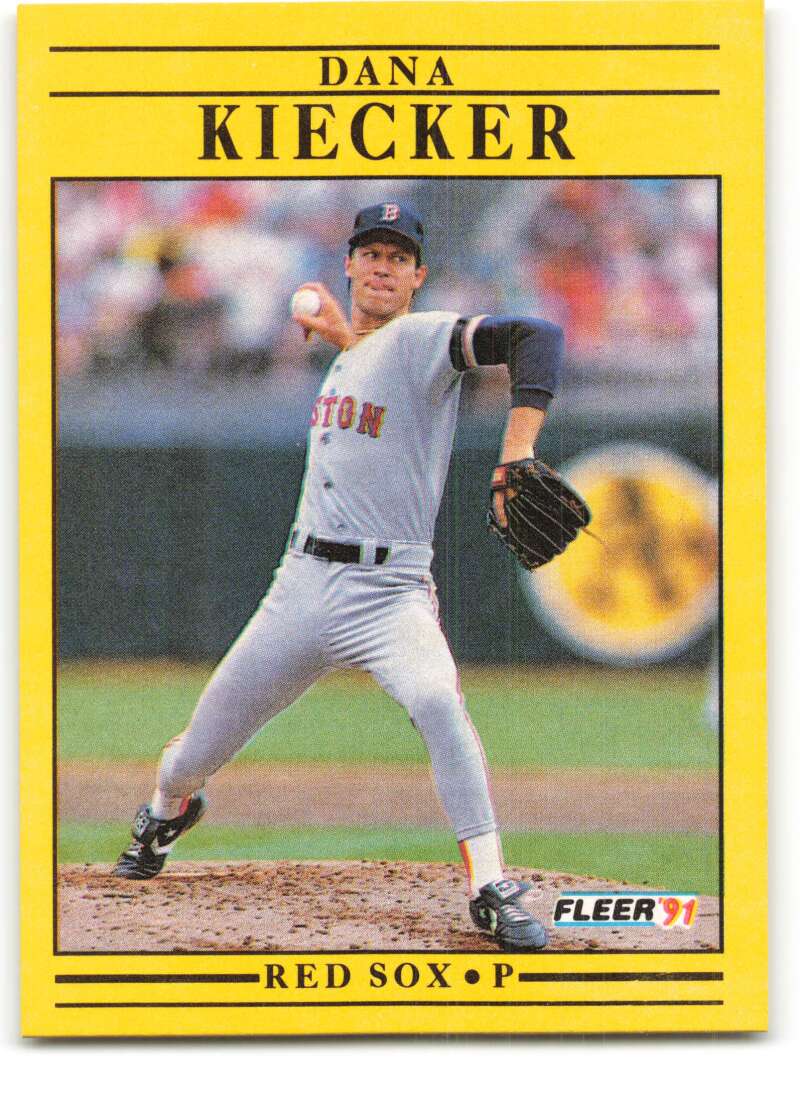 1991 Fleer Baseball #99 Dana Kiecker Boston Red Sox Image 1