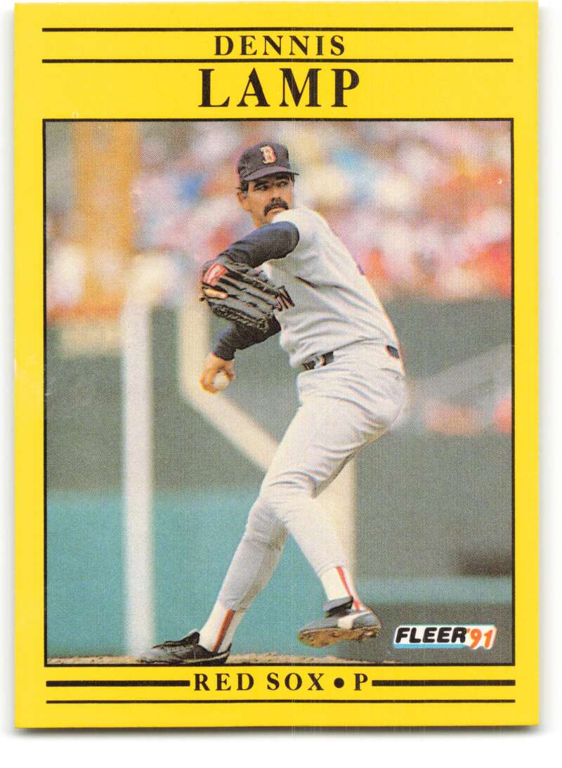 1991 Fleer Baseball #101 Dennis Lamp Boston Red Sox Image 1