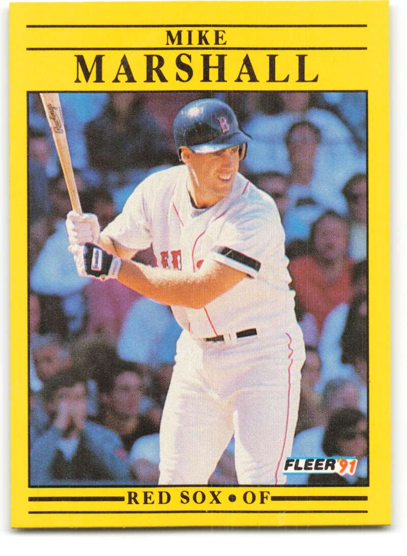 1991 Fleer Baseball #102 Mike Marshall Boston Red Sox Image 1