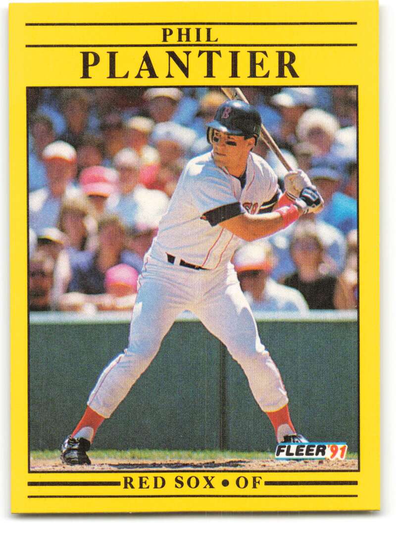 1991 Fleer Baseball #107 Phil Plantier RC Rookie Boston Red Sox Image 1