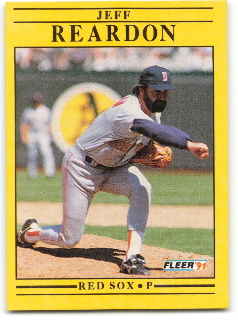 1991 Fleer Baseball #109 Jeff Reardon Boston Red Sox Image 1