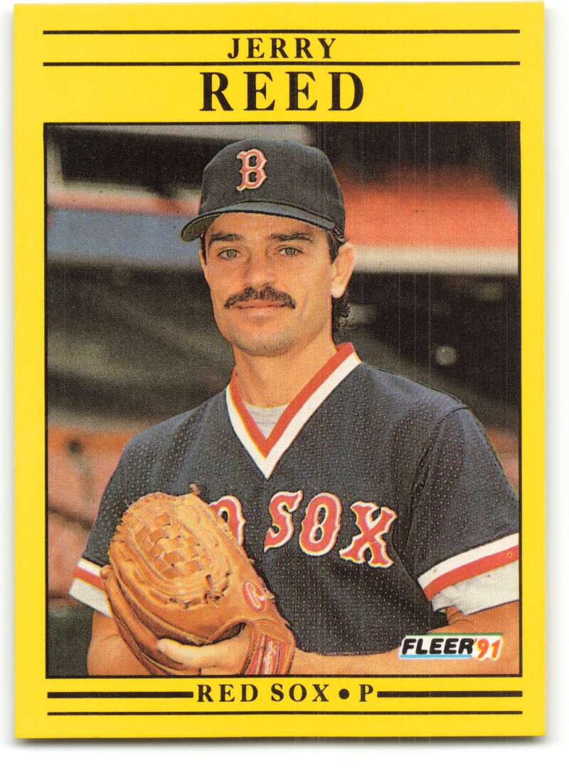 1991 Fleer Baseball #110 Jerry Reed Boston Red Sox Image 1