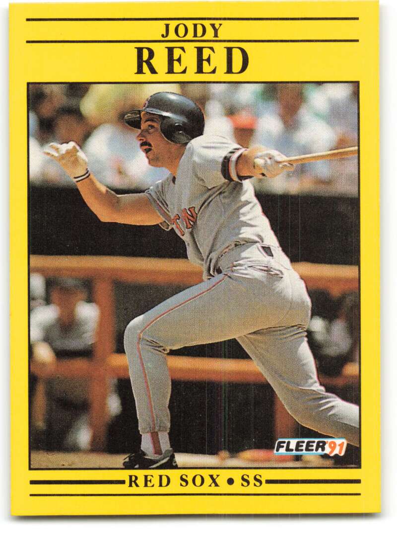 1991 Fleer Baseball #111 Jody Reed Boston Red Sox Image 1