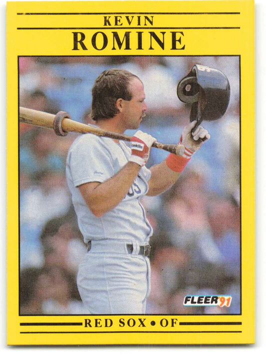 1991 Fleer Baseball #113 Kevin Romine  Boston Red Sox  Image 1