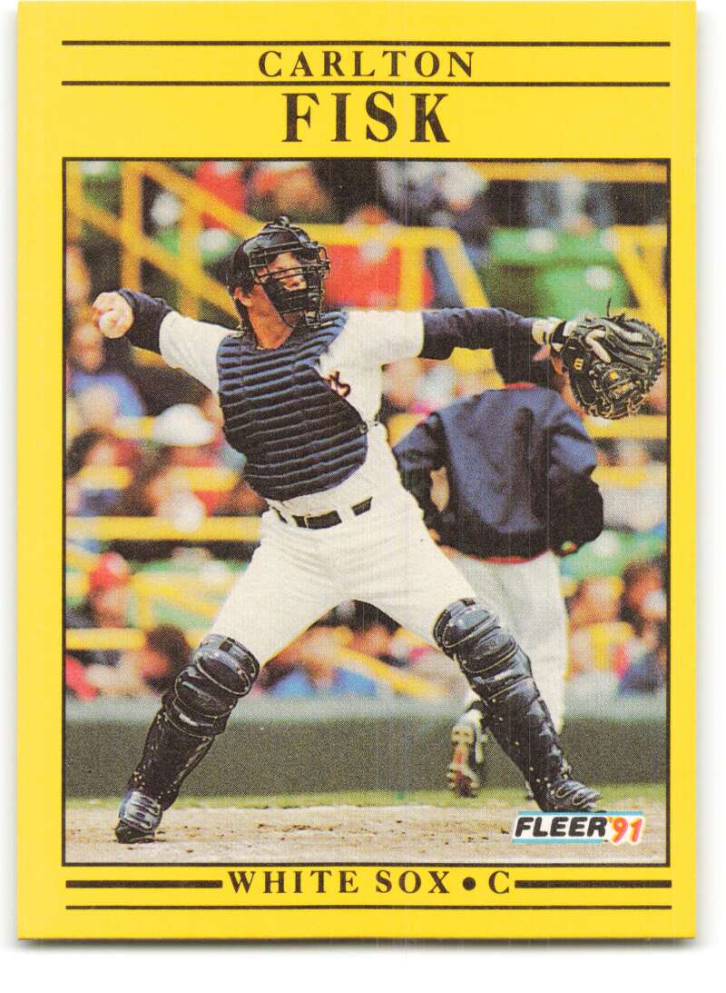 1991 Fleer Baseball #118 Carlton Fisk Chicago White Sox Image 1
