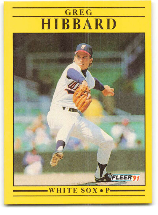 1991 Fleer Baseball #122 Greg Hibbard  Chicago White Sox  Image 1