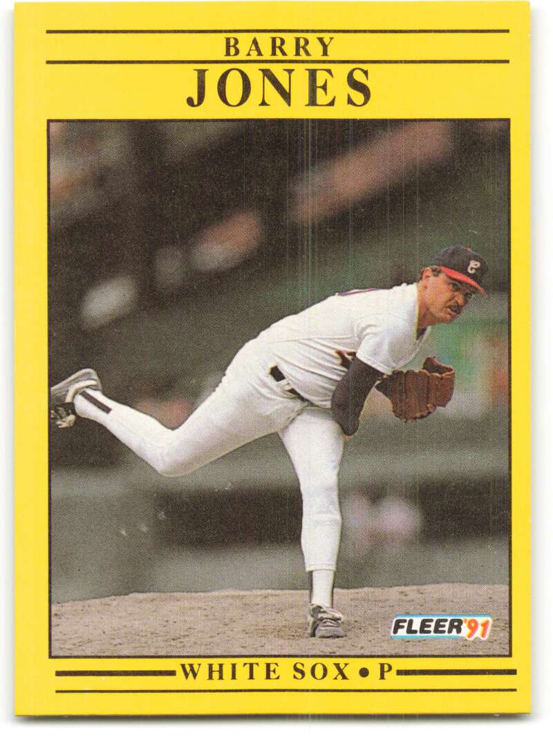 1991 Fleer Baseball #124 Barry Jones Chicago White Sox Image 1