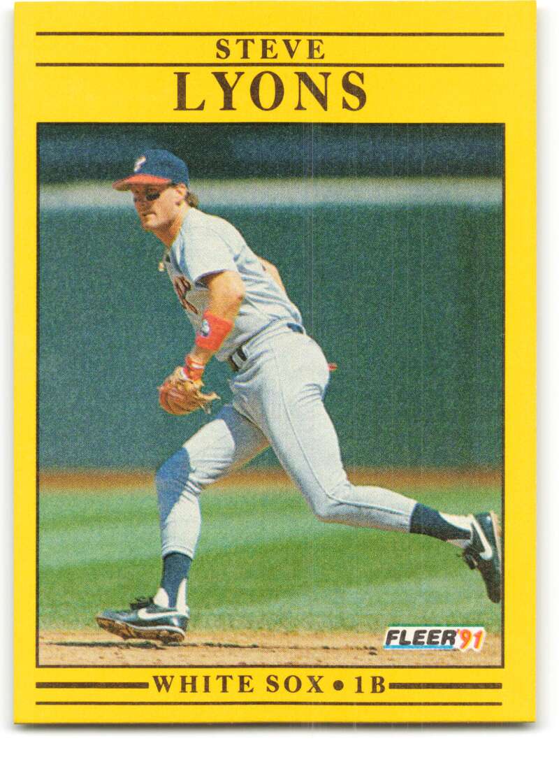 1991 Fleer Baseball #127 Steve Lyons Chicago White Sox Image 1