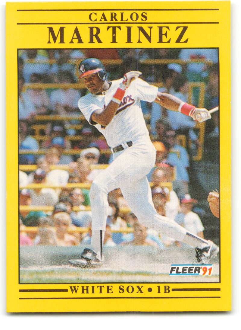 1991 Fleer Baseball #128 Carlos Martinez Chicago White Sox Image 1