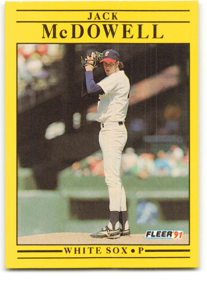 1991 Fleer Baseball #129 Jack McDowell UER Chicago White Sox Image 1