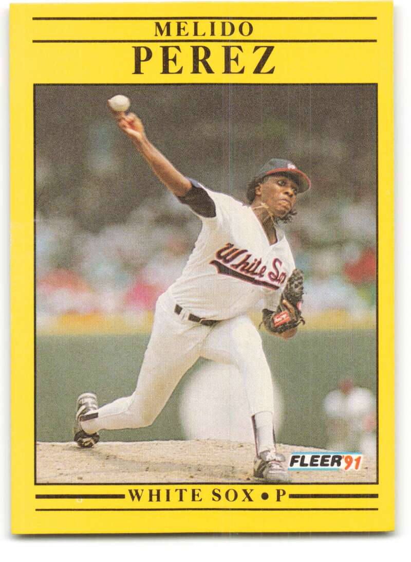 1991 Fleer Baseball #133 Melido Perez Chicago White Sox Image 1
