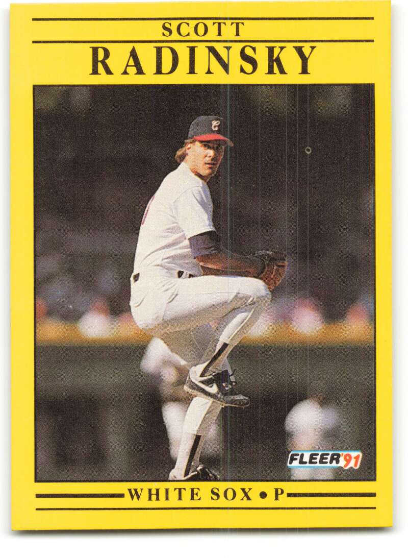 1991 Fleer Baseball #135 Scott Radinsky Chicago White Sox Image 1