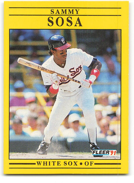 1991 Fleer Baseball #136 Sammy Sosa  Chicago White Sox  Image 1