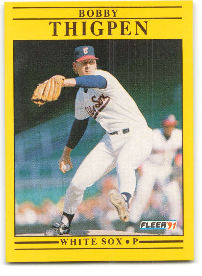 1991 Fleer Baseball #137 Bobby Thigpen Chicago White Sox Image 1