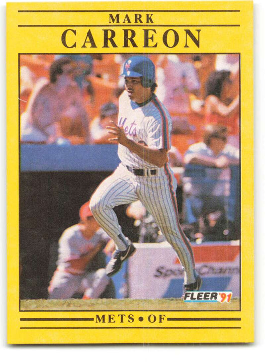 1991 Fleer Baseball #142 Mark Carreon  New York Mets  Image 1