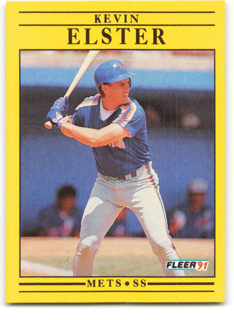 1991 Fleer Baseball #145 Kevin Elster New York Mets Image 1