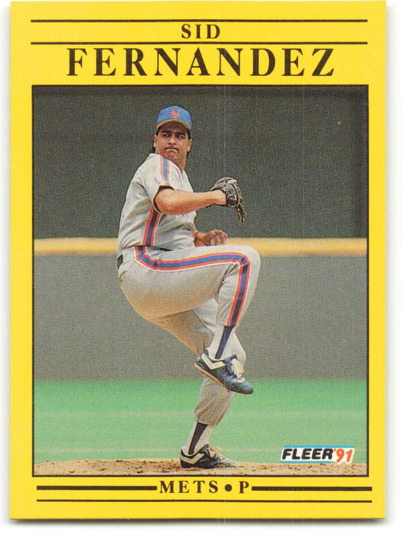 1991 Fleer Baseball #146 Sid Fernandez New York Mets Image 1