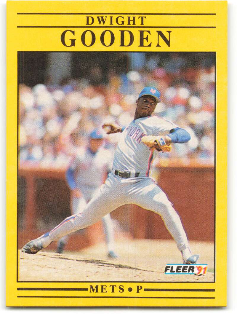 1991 Fleer Baseball #148 Dwight Gooden New York Mets Image 1
