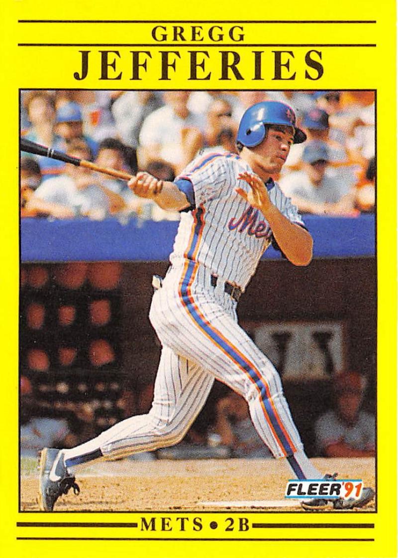 1991 Fleer Baseball #151 Gregg Jefferies New York Mets Image 1