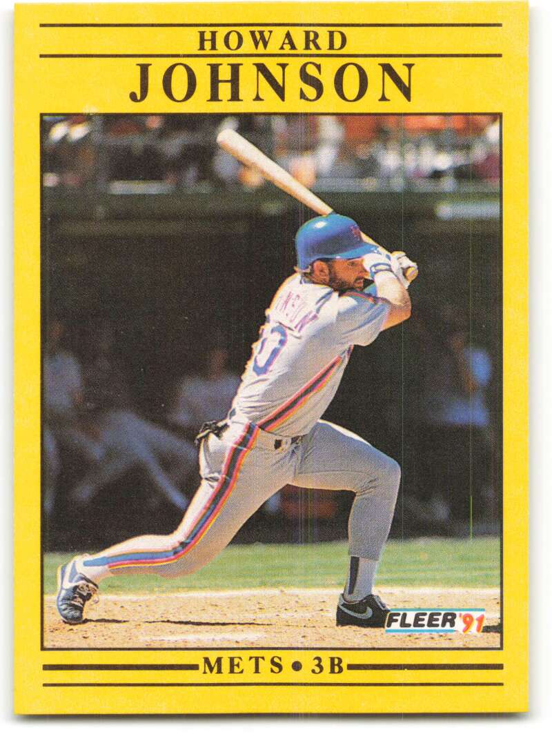 1991 Fleer Baseball #152 Howard Johnson New York Mets Image 1