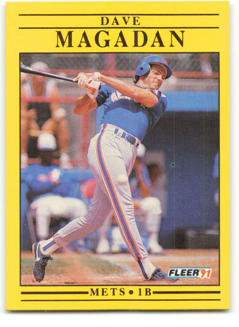 1991 Fleer Baseball #153 Dave Magadan New York Mets Image 1