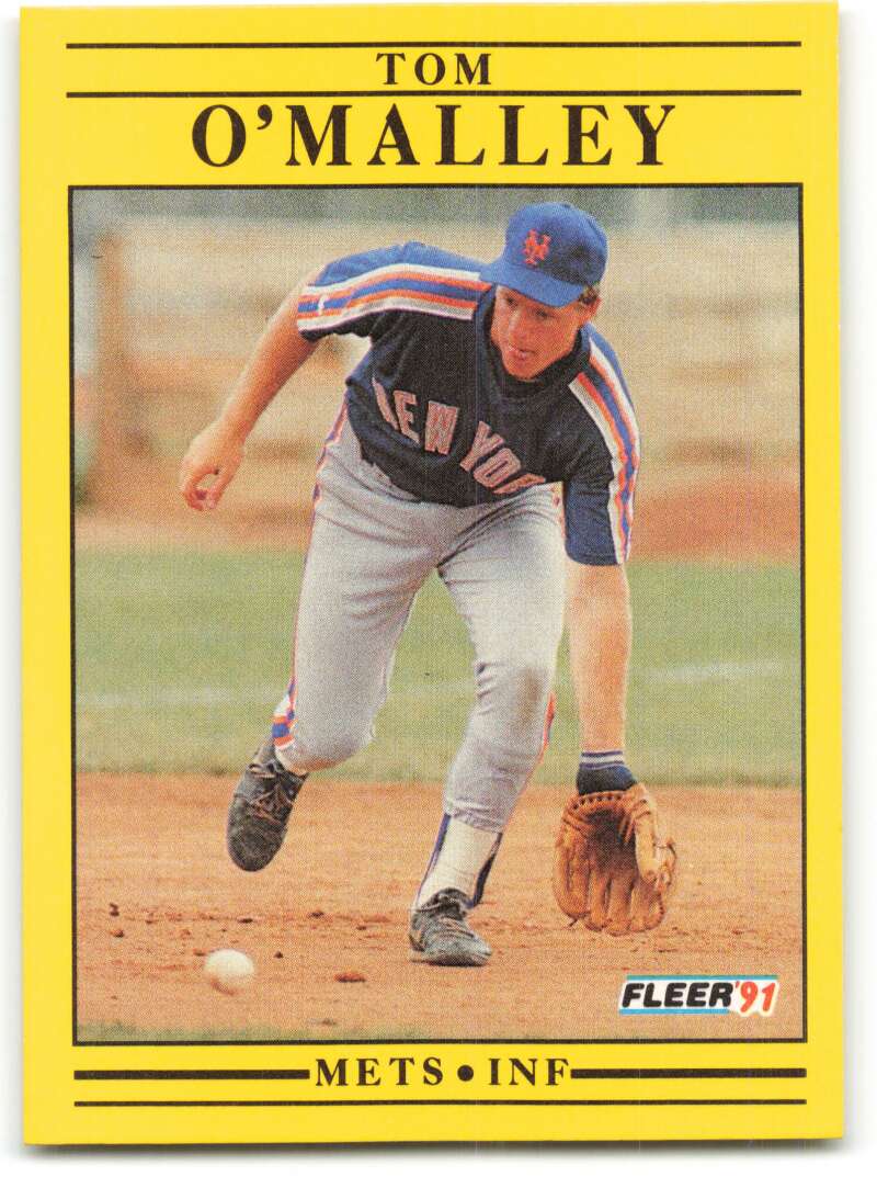 1991 Fleer Baseball #157 Tom O'Malley New York Mets Image 1