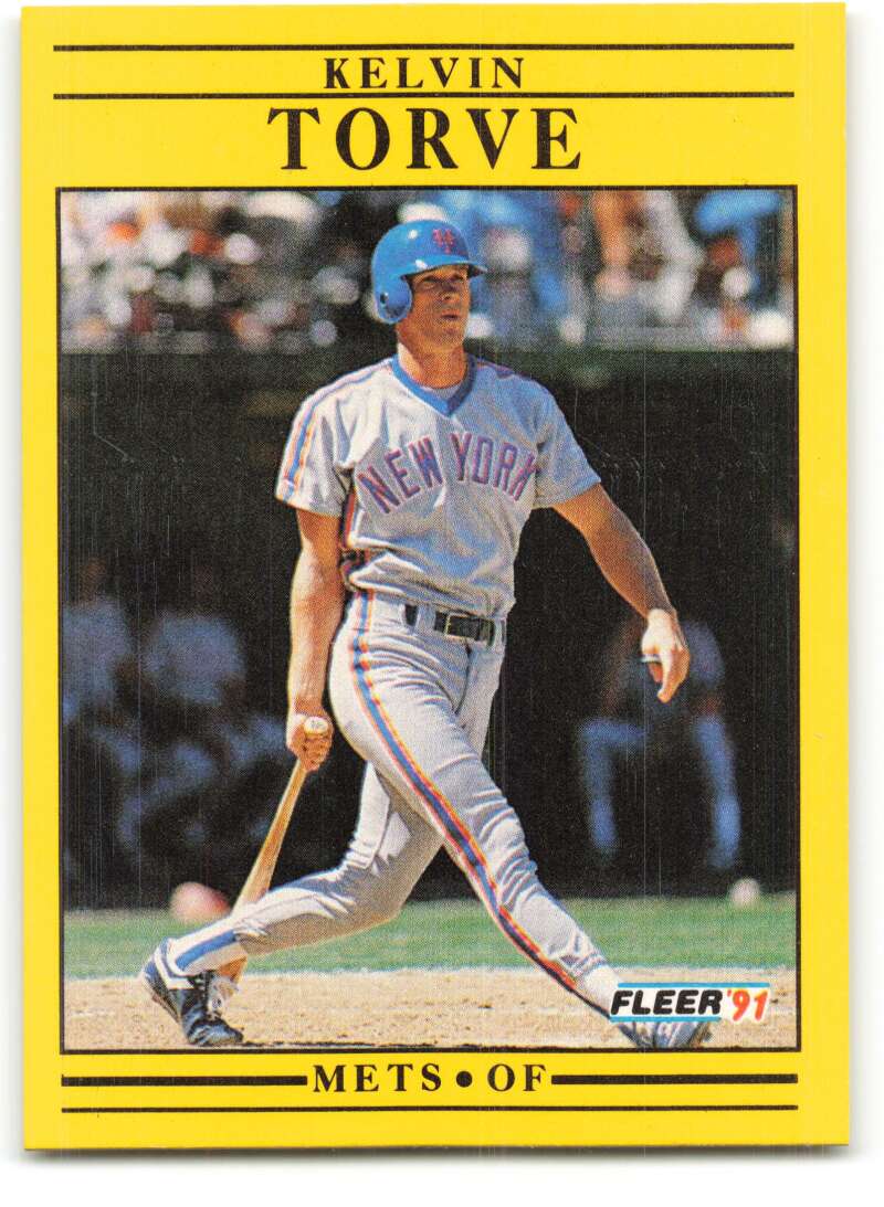 1991 Fleer Baseball #163 Kelvin Torve New York Mets Image 1