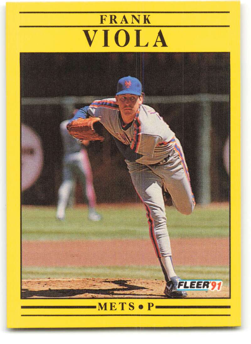 1991 Fleer Baseball #165 Frank Viola New York Mets Image 1