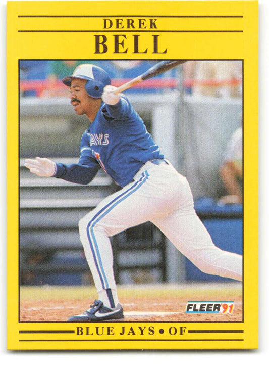 1991 Fleer Baseball #168 Derek Bell  Toronto Blue Jays  Image 1