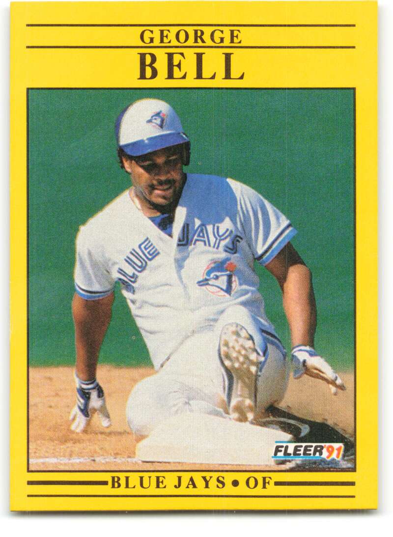 1991 Fleer Baseball #169 George Bell Toronto Blue Jays Image 1