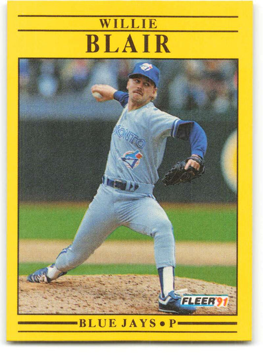 1991 Fleer Baseball #170 Willie Blair  Toronto Blue Jays  Image 1