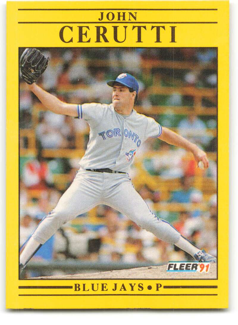 1991 Fleer Baseball #172 John Cerutti Toronto Blue Jays Image 1