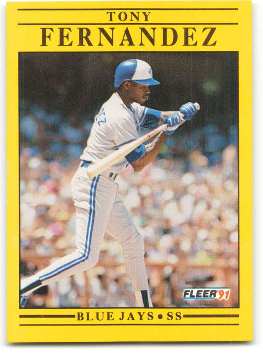 1991 Fleer Baseball #174 Tony Fernandez  Toronto Blue Jays  Image 1