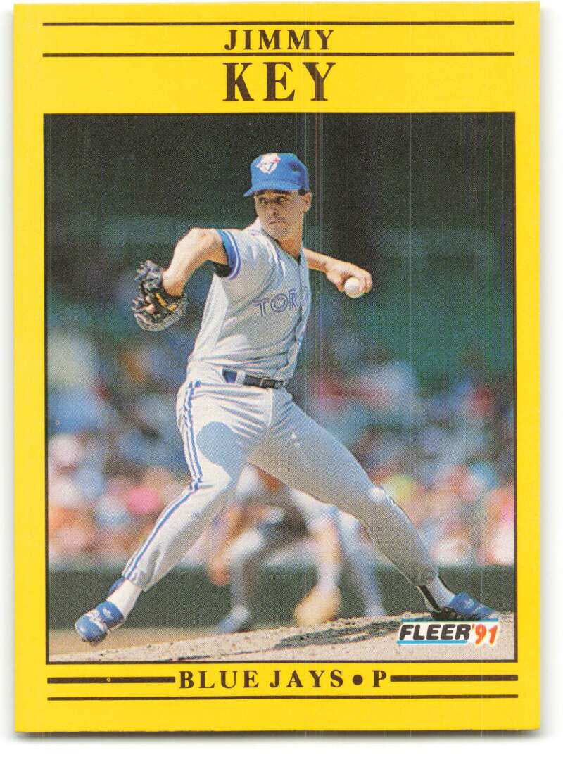 1991 Fleer Baseball #178 Jimmy Key Toronto Blue Jays Image 1