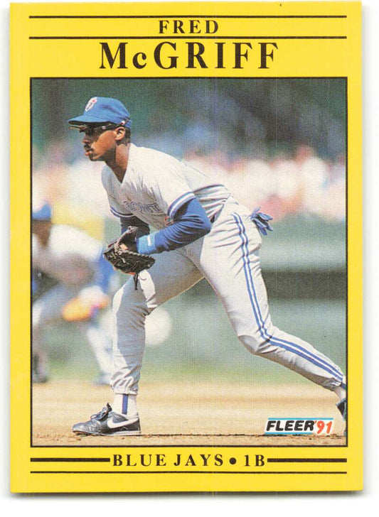 1991 Fleer Baseball #180 Fred McGriff  Toronto Blue Jays  Image 1