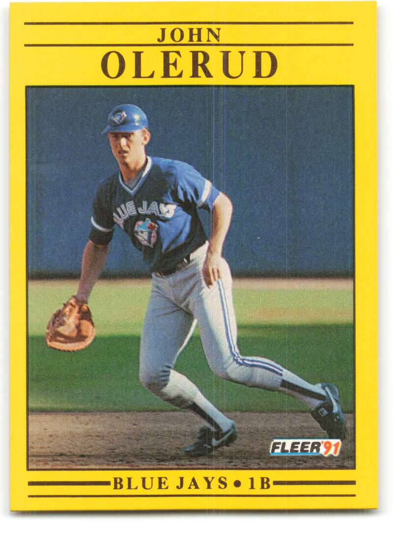 1991 Fleer Baseball #183 John Olerud Toronto Blue Jays Image 1