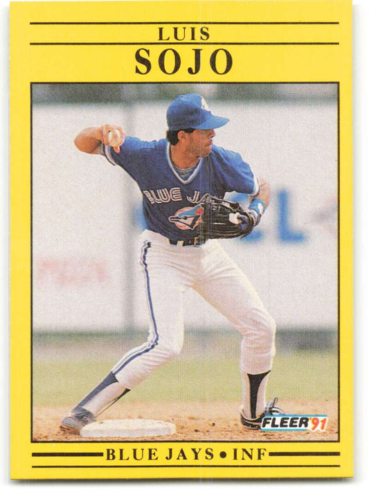 1991 Fleer Baseball #184 Luis Sojo  Toronto Blue Jays  Image 1