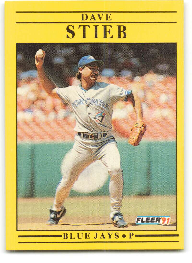 1991 Fleer Baseball #185 Dave Stieb Toronto Blue Jays Image 1