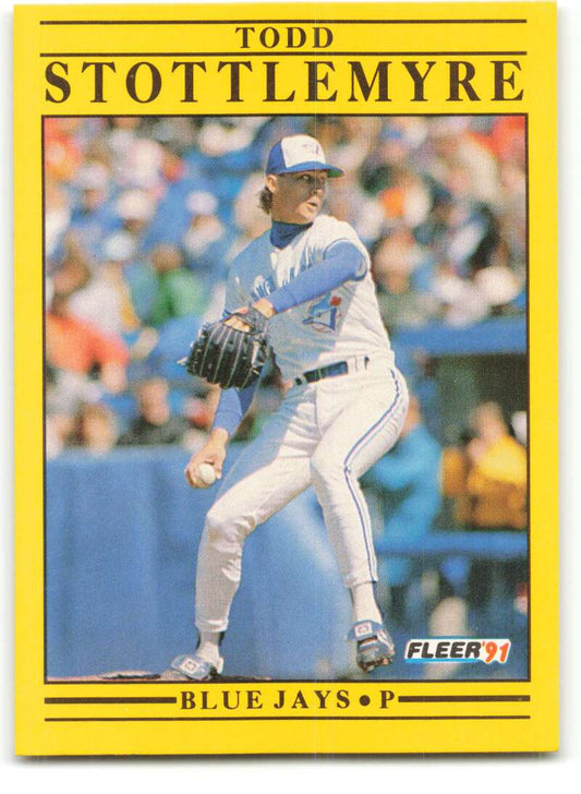 1991 Fleer Baseball #186 Todd Stottlemyre  Toronto Blue Jays  Image 1