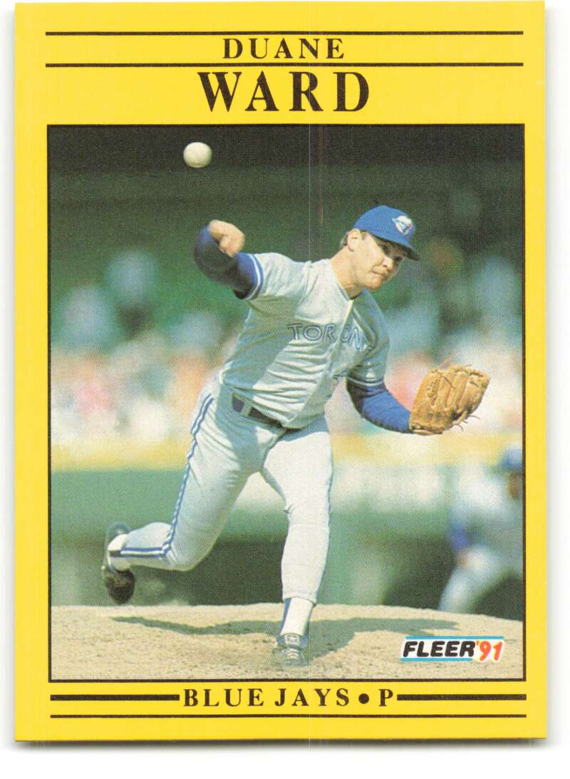 1991 Fleer Baseball #187 Duane Ward Toronto Blue Jays Image 1