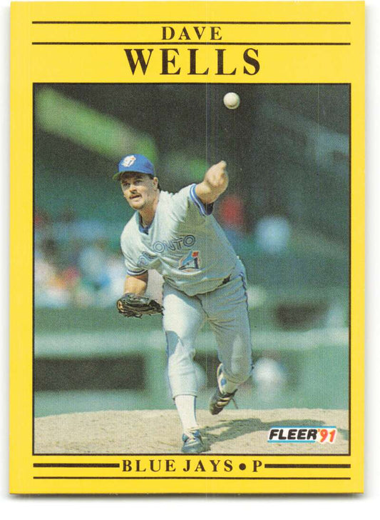 1991 Fleer Baseball #188 David Wells  Toronto Blue Jays  Image 1
