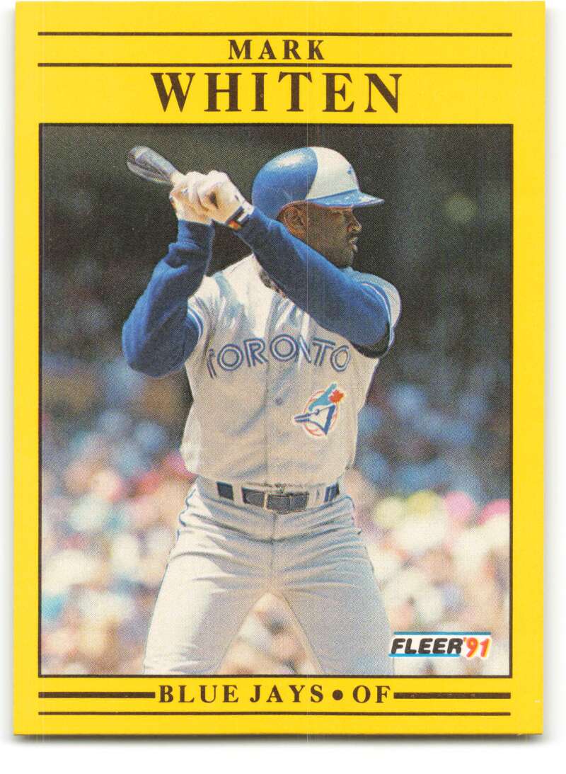 1991 Fleer Baseball #189 Mark Whiten Toronto Blue Jays Image 1