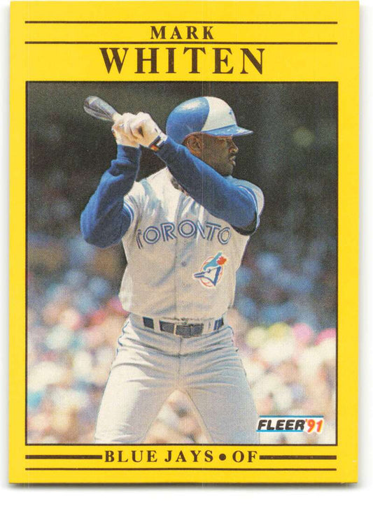 1991 Fleer Baseball #189 Mark Whiten  Toronto Blue Jays  Image 1