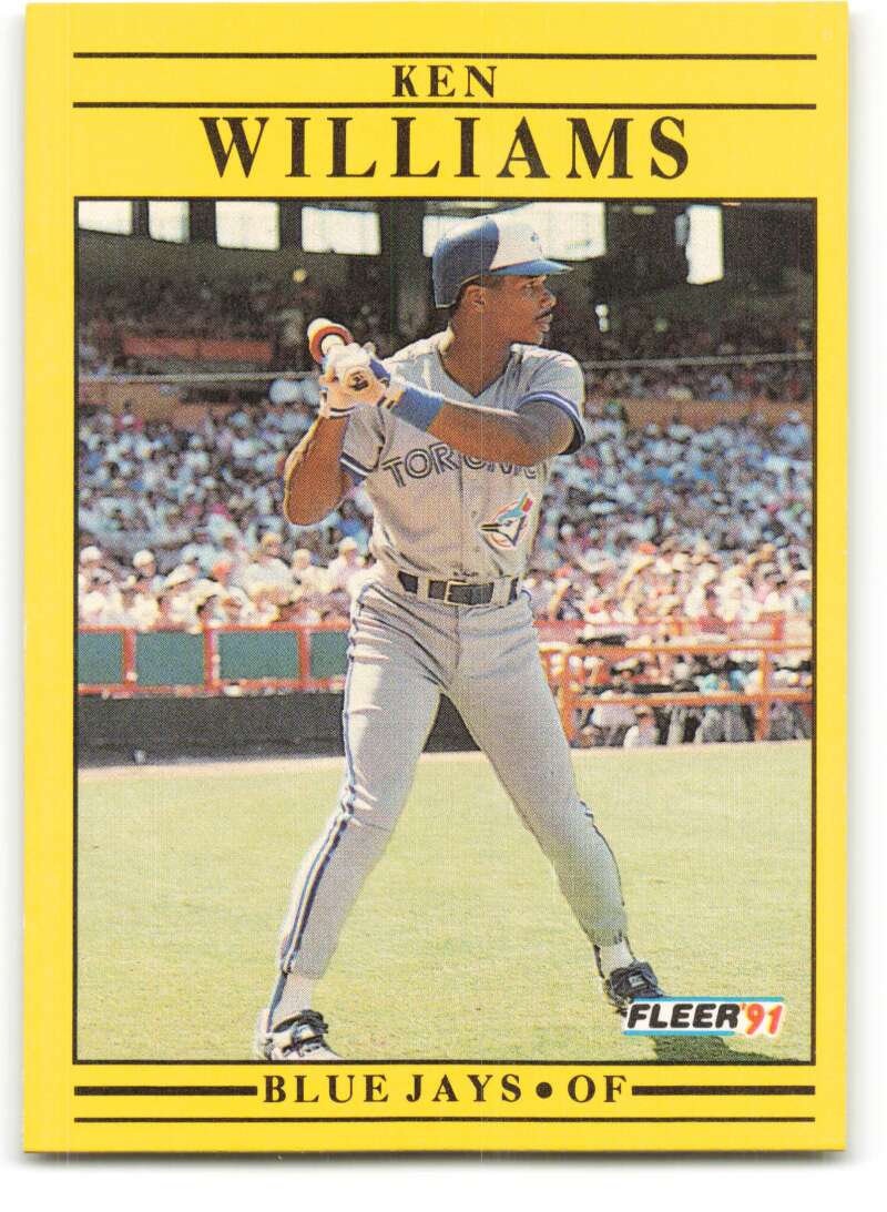 1991 Fleer Baseball #190 Kenny Williams Toronto Blue Jays Image 1